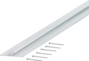 M-D 67167 Moulding Divider, 96 in D, 1-3/8 in W, Aluminum, Silver