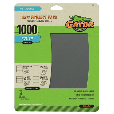 PAPER SAND W/P 1000GRIT 9X11IN