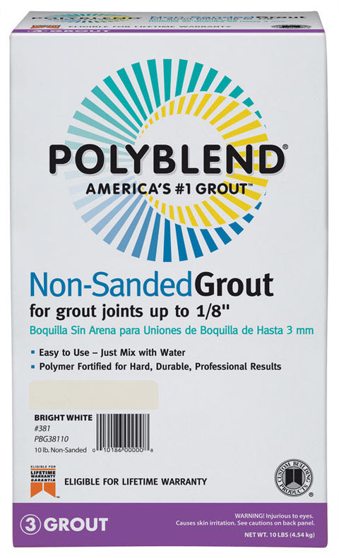 Custom Polyblend Bright White Grout 10 lb.