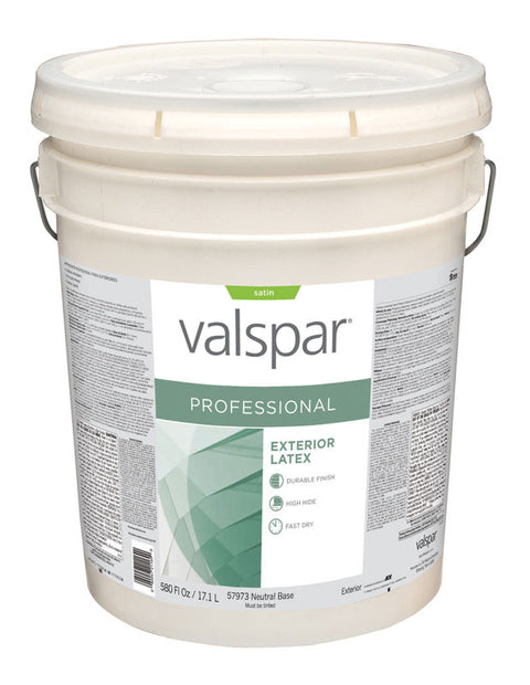 Valspar Contractor Professional Exterior Latex Paint Satin 5 gal. Neutral Base