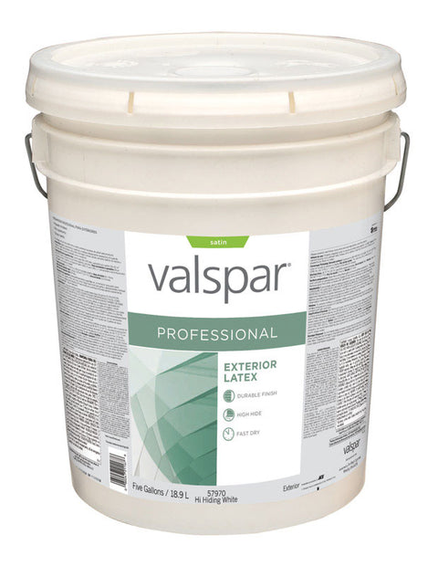 Valspar Contractor Professional Exterior Latex Paint Satin 5 gal. White Base