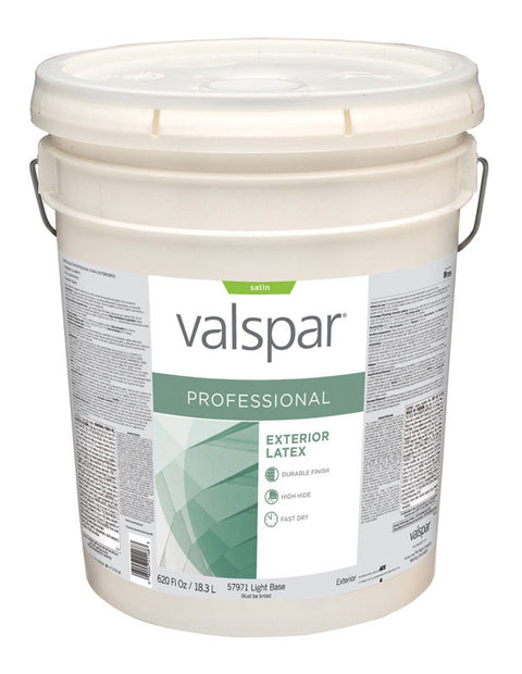 Valspar Contractor Professional Exterior Latex Paint Satin 5 gal. Light Base