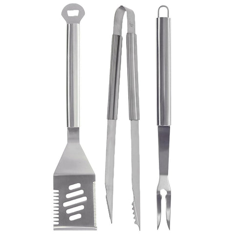 Mr. BAR-B-Q 02083YNST 3-Piece Tool Set, Stainless Steel Blade, Stainless Steel