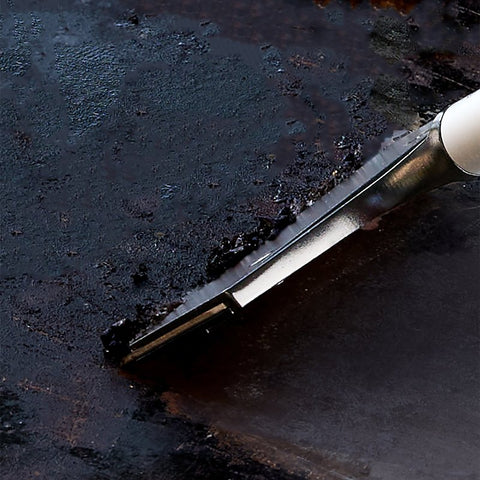 Mr. BAR-B-Q 08803RZ Griddle Scraper, 15-1/2 in L Brush, 5.6 in W Brush, Stainless Steel Bristle, Plastic Handle