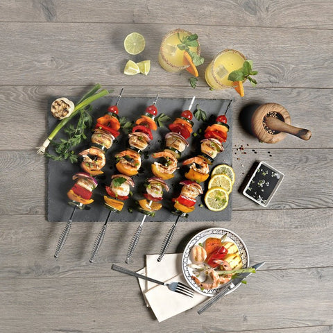 Mr. BAR-B-Q 40331Y Spiral Skewer, 17 in OAL, Steel Head, Cool Touch, Easy Grip Handle