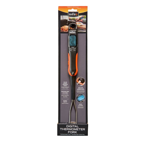 Mr. BAR-B-Q 40120Y Digital Thermometer Fork, Comfort Grip Handle