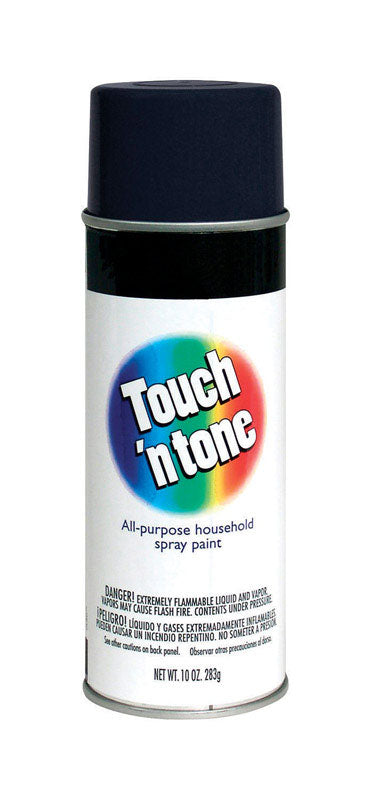 Touch 'n Tone Black Flat Spray Paint 10 oz.