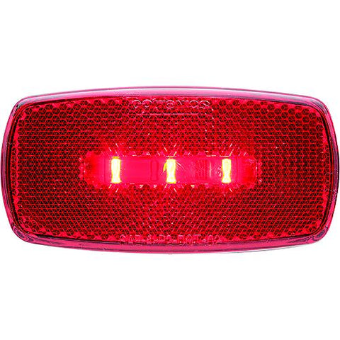 Optronics Surface Mount LED Marker/ Clearance Light w/Reflex, Black Base, Amber Lens
