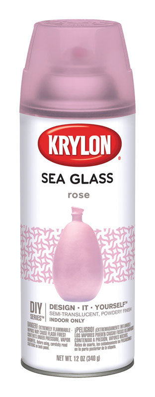 Krylon Semi-Tranlucent Rose Low Sea Glass Spray 12 oz.