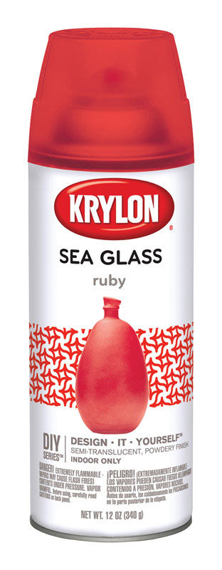 Krylon Semi-Tranlucent Ruby Low Sea Glass Spray 12 oz.