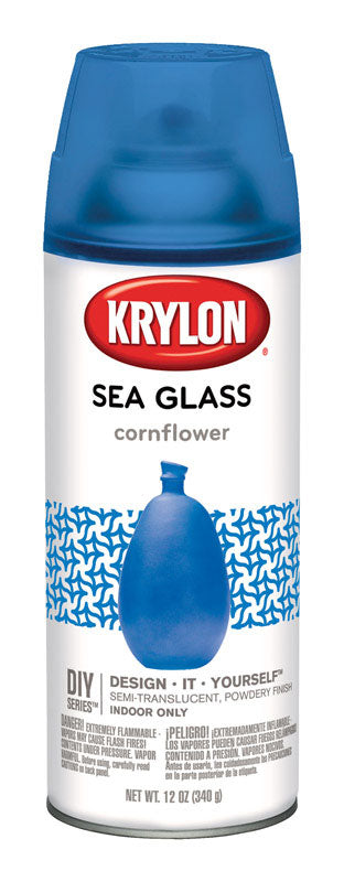 Krylon Semi-Tranlucent Cornflower Low Sea Glass Spray 12 oz.