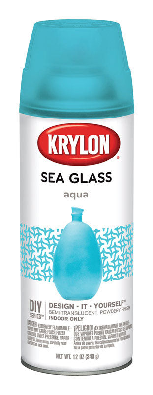 Krylon Semi-Tranlucent Aqua Low Sea Glass Spray 12 oz.
