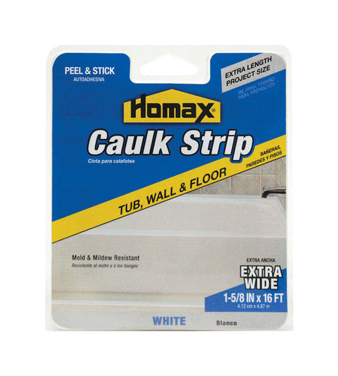 Homax Caulk Strips White 1-5/8 in. x 16 ft.