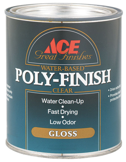 Ace Indoor Clear Gloss Water Based Poly-Finish 1 qt.
