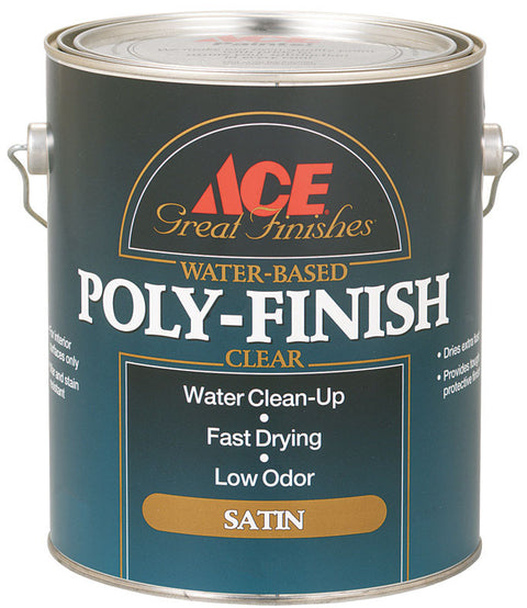 Ace Indoor Clear Satin Water Based Poly-Finish 1 gal.