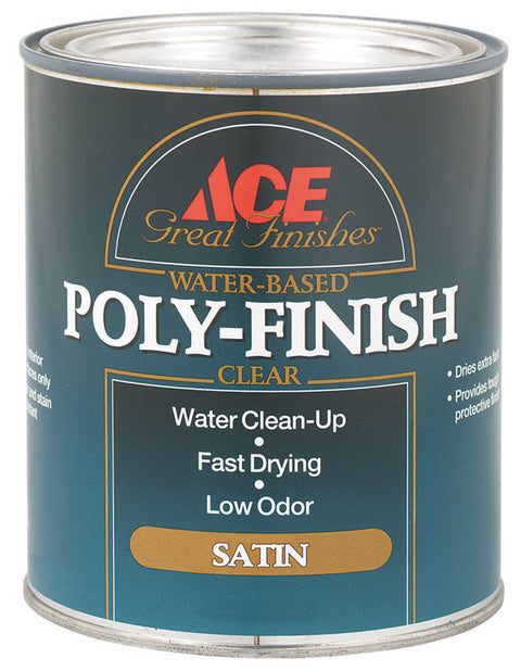 Ace Indoor Clear Satin Water Based Poly-Finish 1 qt.