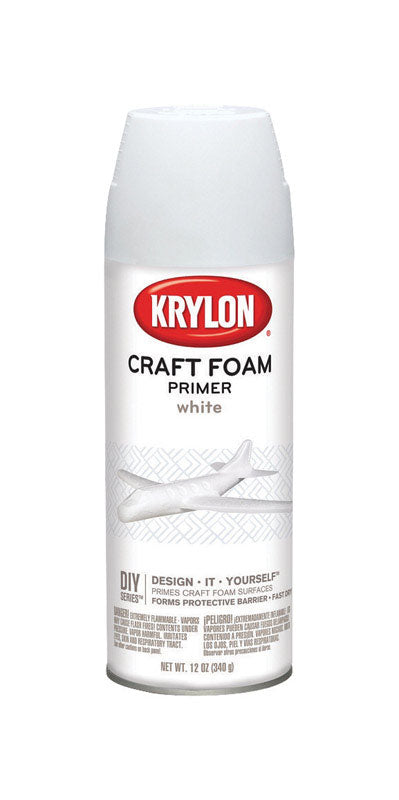 Krylon Foam Primer White Craft Spray Paint 12 oz.
