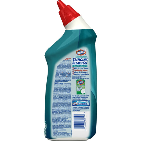 Clorox Cool Wave Scent Toilet Bowl Cleaner 24 oz Gel, Pack of 12