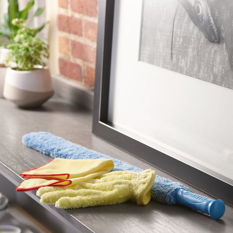 e-cloth 10619S Dusting Cloth, 12-1/2 in L, 12-1/2 in W, Polyamide/Polyester, Yellow