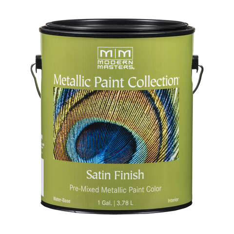 Modern Masters Metallic Paint Collection Satin Brass Water-Based Metallic Paint 1 gal