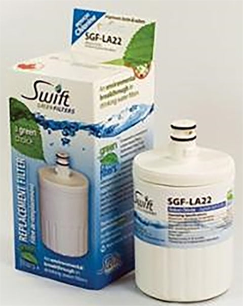 Swift Green Filters SGF-LA22 Refrigerator Water Filter, 3-1/4 in Dia, 5-1/4 in, 0.5 gpm