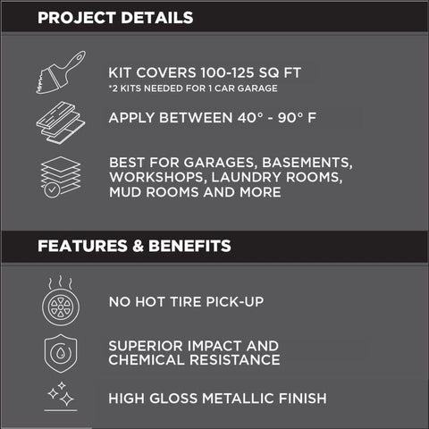 Rust-Oleum 299743 Floor Coating Kit, High-Gloss, Gunmetal, Liquid, 70 oz, Pack of 2