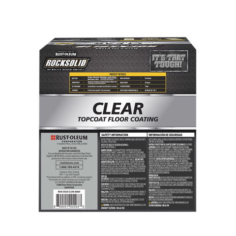 Rust-Oleum RockSolid High-Gloss Clear Garage Floor Coating Kit 90 oz