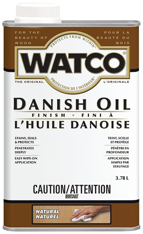 Watco 273590 Danish Oil, Natural, Liquid, 3.78 L, Pack of 2