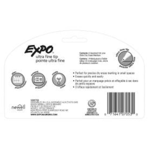 Expo 1871133 Dry Erase Marker, Needle Lead/Tip, Ultra Fine Lead/Tip, Assorted Lead/Tip