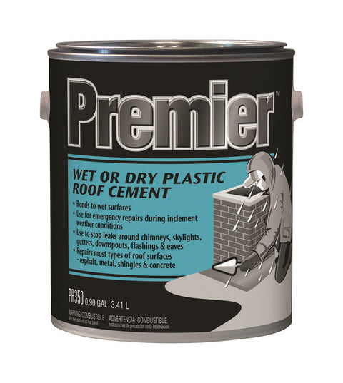 Henry PR350042 Plastic Roof Cement, Black, Paste, 0.9 gal Cartridge, Pack of 4