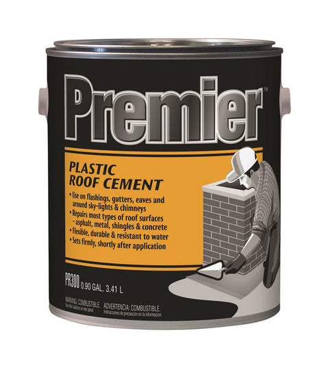 Henry PR300042 Plastic Roof Cement, Black, Liquid, Paste, 0.9 gal, Pack of 4