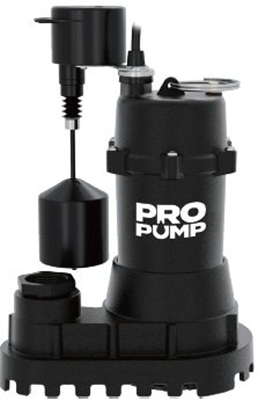 PRO PUMP SP50CIV Vertical Sump Pump, 1/2 hp, Cast Iron Housing Materia ...