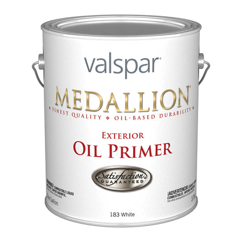 Valspar Medallion 027.0000183.007 Exterior Primer, White, 1 gal, Pail, Pack of 4