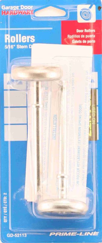 Prime-Line GD 52113 Door Roller, 1-13/16 in Dia Roller, 7/16 in W Roller, Steel