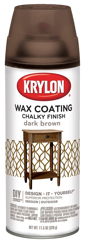 Krylon K04119000 Chalk Spray Paint, Subtle, Dark Brown, 11.75 oz, Can