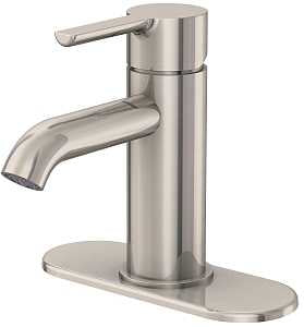 Boston Harbor FS6A0128NP Lavatory Faucet, 1.2 gpm, 1-Faucet Handle, 1 or 3-Faucet Hole, Metal/Plastics, Brushed Nickel