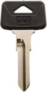 Hy-Ko 12005VL8 Automotive Key Blank, Brass/Plastic, Nickel, For: Volvo Vehicle Locks, Pack of 5