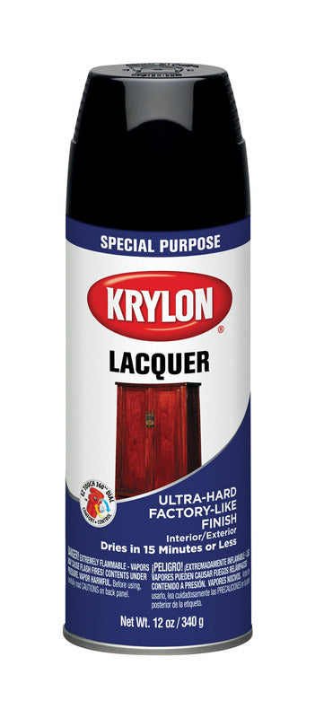 Krylon Black Gloss Lacquer Spray 12 oz.