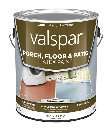 Valspar Interior/Exterior Latex Porch & Floor Paint Tintable Satin 1 gal. Base 2