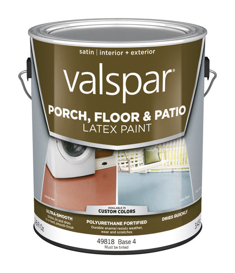 Valspar Interior/Exterior Latex Porch & Floor Paint Tintable Satin 1 gal. Base 4