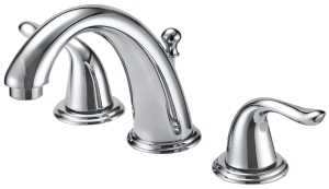 Boston Harbor TQ-FW6B0000CP Lavatory Faucet, 1.2 gpm, 2-Handle, 3-Faucet Hole, Brass/Plastic/Zinc, Lever Handle