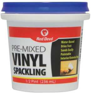 Red Devil 0532 Spackling Compound, Latex, Oil, Water Base, Off-White, 0.5 pt Tub