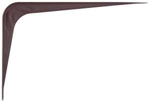 ProSource 21139CHO-PS Shelf Bracket, 95 lb/Pair, 8 in L, 6 in H, Steel, Chocolate, Pack of 20