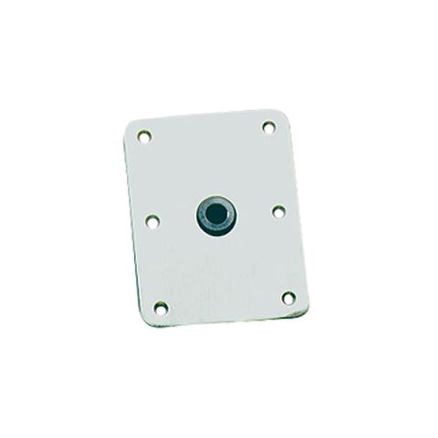 Springfield King-Pin 4" x 8" Stainless Steel Threaded Rectangular Base, Satin Finish
