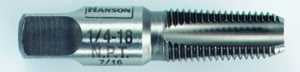 Irwin 1903ZR Pipe Taper Tap, 1/4-18 Dia, Tapered Point, 4 -Flute, HCS