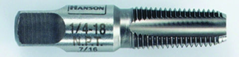 Irwin 1903ZR Pipe Taper Tap, 1/4-18 Dia, Tapered Point, 4 -Flute, HCS