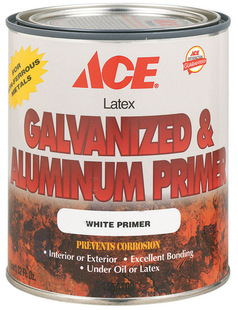 Ace Latex Interior and Exterior Galvanized & Aluminum Primer 1 qt. White