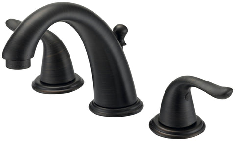 Boston Harbor TQ-FW6B0000RW Lavatory Faucet, 1.2 gpm, 2-Handle, 3-Faucet Hole, Brass/Plastic/Zinc, Lever Handle