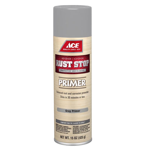 Ace Rust Stop Gray Spray Primer 15 oz, Pack of 6