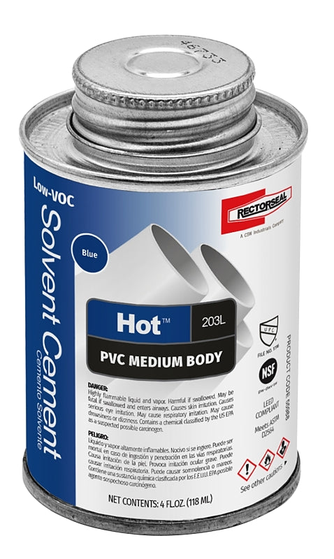 CEMENT SLVNT PVC HOT 203L1/4PT, Pack of 24